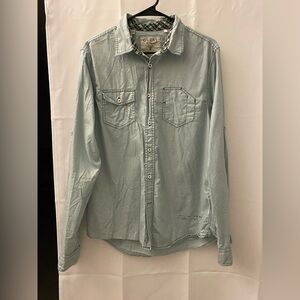 Guess Mens Long Sleeve Button Up Size Medium
